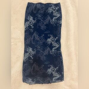 Shein Chinese Dragon Graphic Skirt